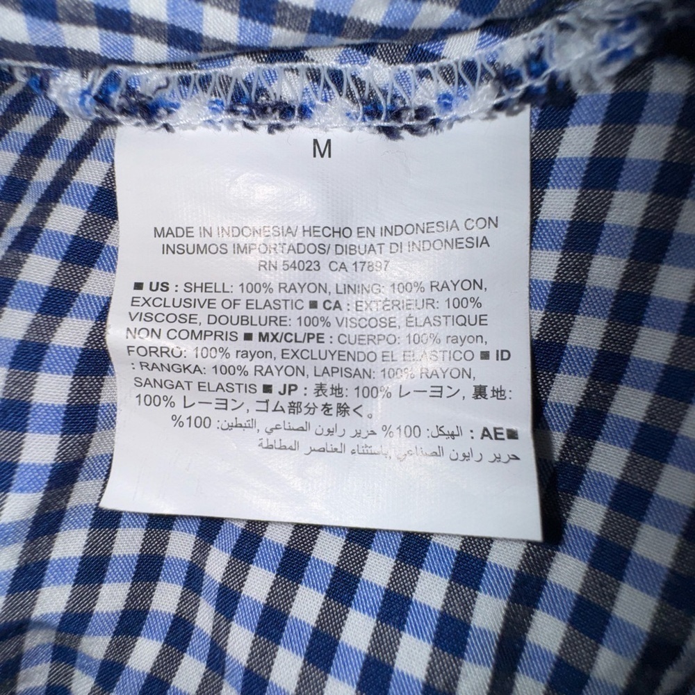 Old Navy Blue Gingham cami Women's swing Dress. Size Medium. EUC - Picture 10 of 12